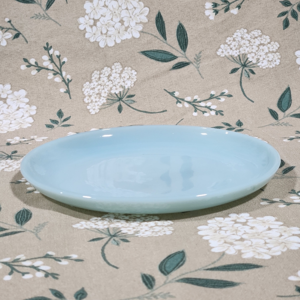 Fire King Blue Delphite 7" Salad Plate Vintage Anchor Hocking Turquoise Blue - Picture 4 of 7